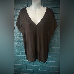Elegant Black V-Neck Women's Top